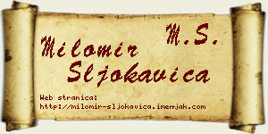 Milomir Šljokavica vizit kartica
